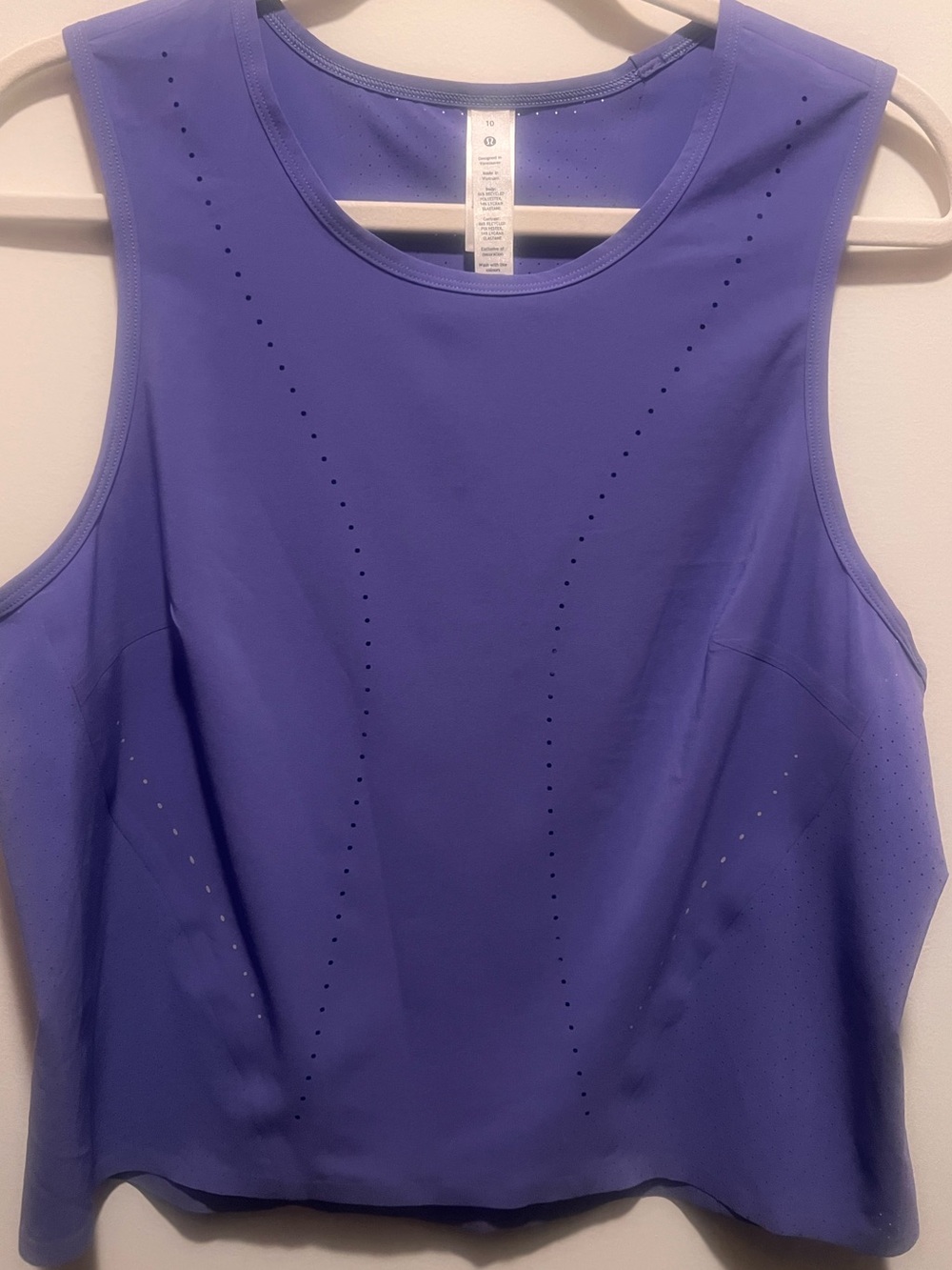 NWOT Lululemon Perforated Lavender Athletic Tank